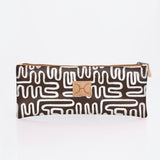 Pencil case triple zip | laminated fabric - geo - black / chunky zip - pencil case