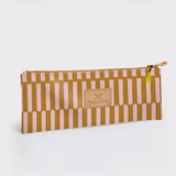 Pencil Case Triple Zip | Laminated Fabric Indie - Sunset / Chunky Zip Pencil Case by Thandana