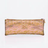 Pencil case triple zip | laminated fabric - python - bloom / chunky zip - pencil case