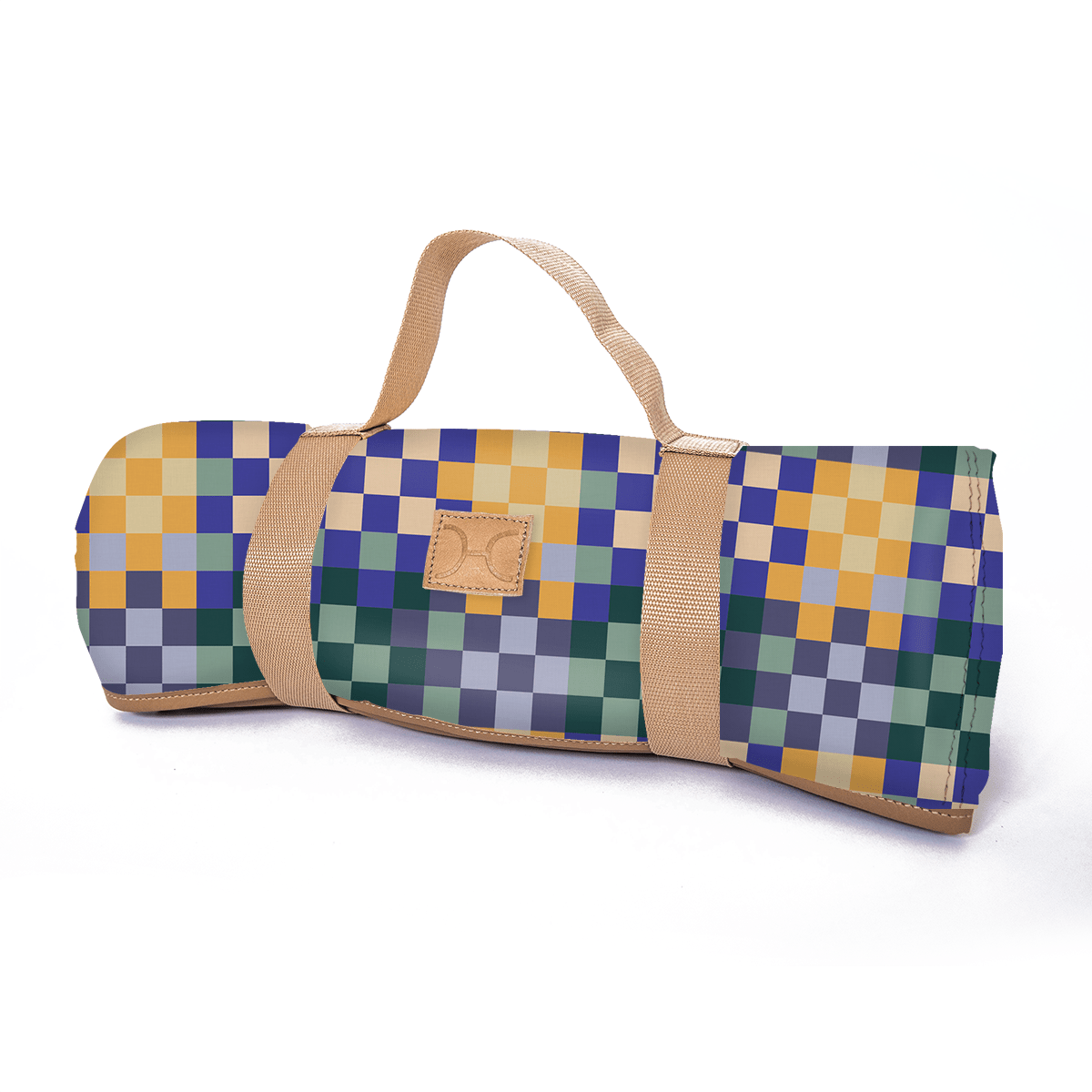 Picnic Blanket | 1.5m x 1.5m Checker - Jet Picnic Blanket by Thandana