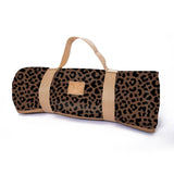 Picnic Blanket | 1.5m x 1.5m Cheetah - Coffee Picnic Blanket by Thandana