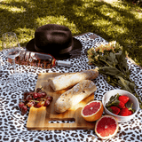 Picnic Blanket | 1.5m x 1.5m Cheetah - White Picnic Blanket by Thandana