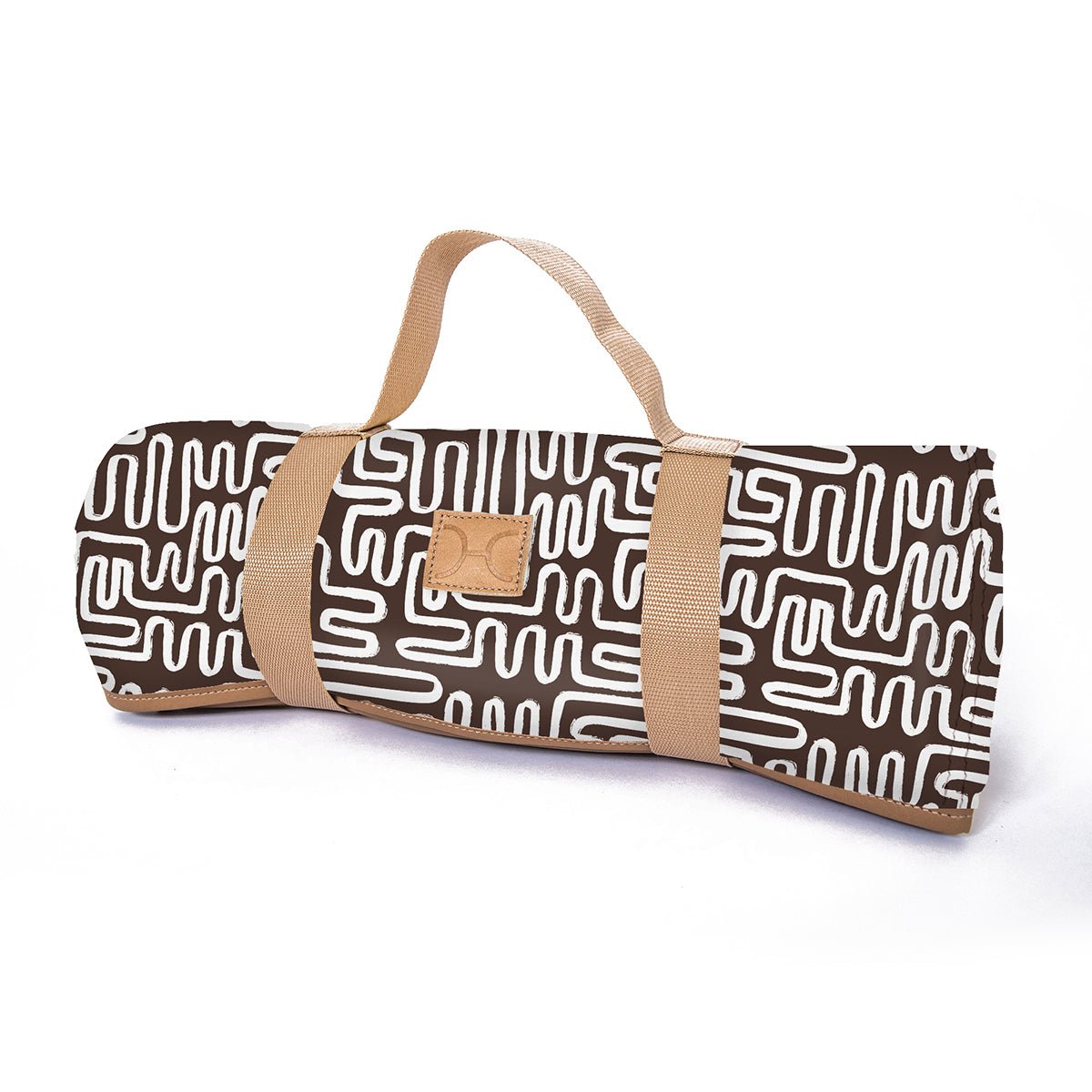 Picnic Blanket | 1.5m x 1.5m Geo - Black Picnic Blanket by Thandana