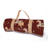 Picnic Blanket | 1.5m x 1.5m Midnight Pony - Cherry Picnic Blanket by Thandana