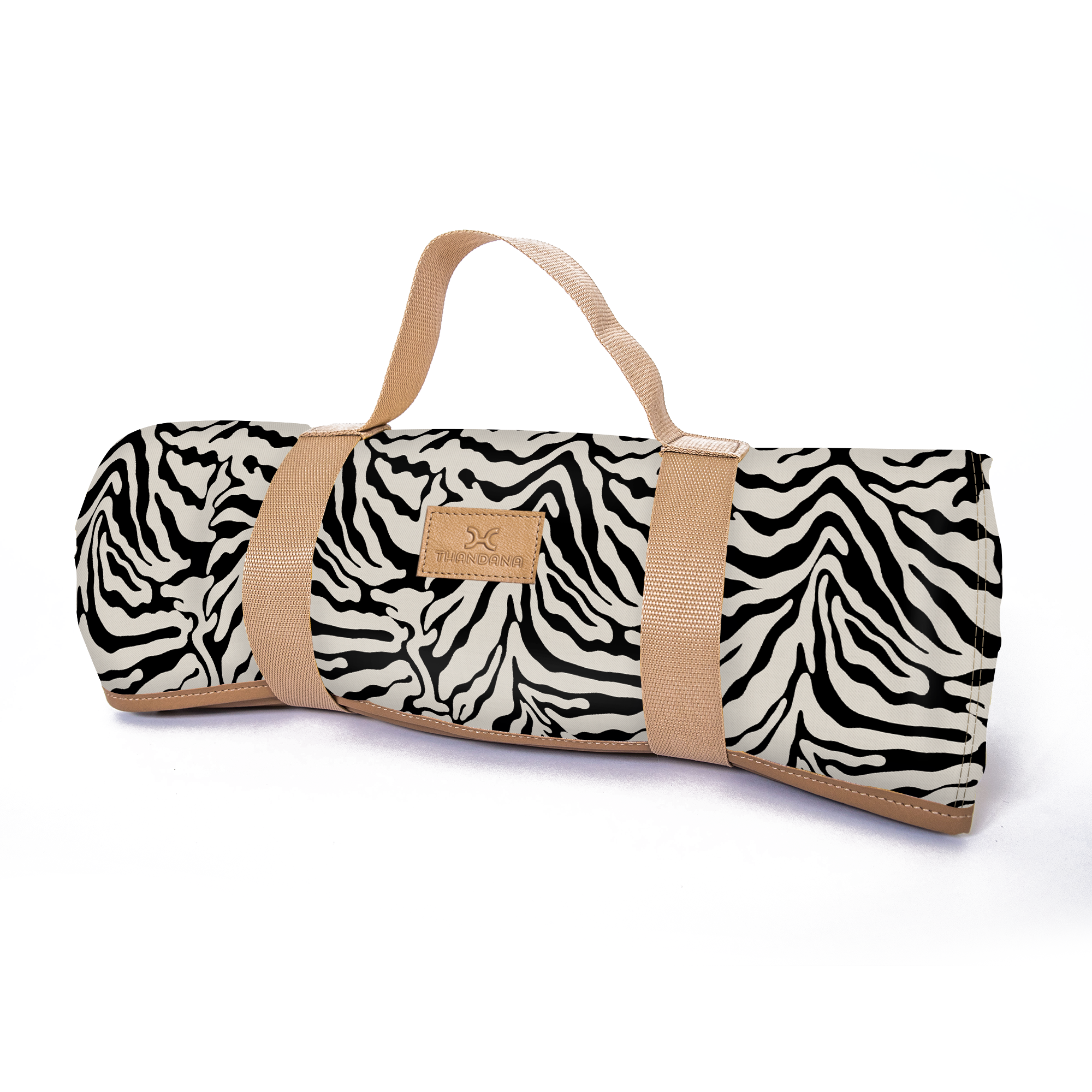 Picnic Blanket | 1.5m x 1.5m Nomad Stripe - Pitch Picnic Blanket by Thandana