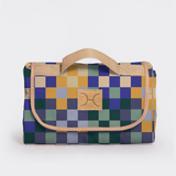 Picnic Blanket | Compact Carry 1.5m x 1.5m Checker - Jet Picnic Blanket by Thandana