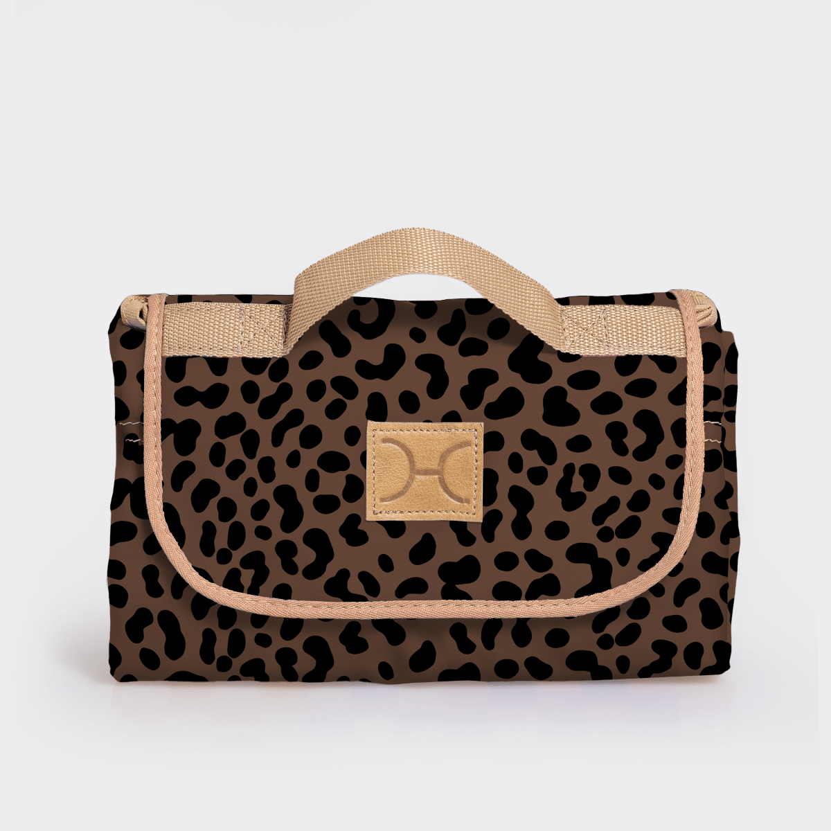 Picnic Blanket | Compact Carry 1.5m x 1.5m Cheetah - Coffee Picnic Blanket by Thandana