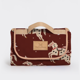 Picnic Blanket | Compact Carry 1.5m x 1.5m Midnight Pony - Cherry Picnic Blanket by Thandana