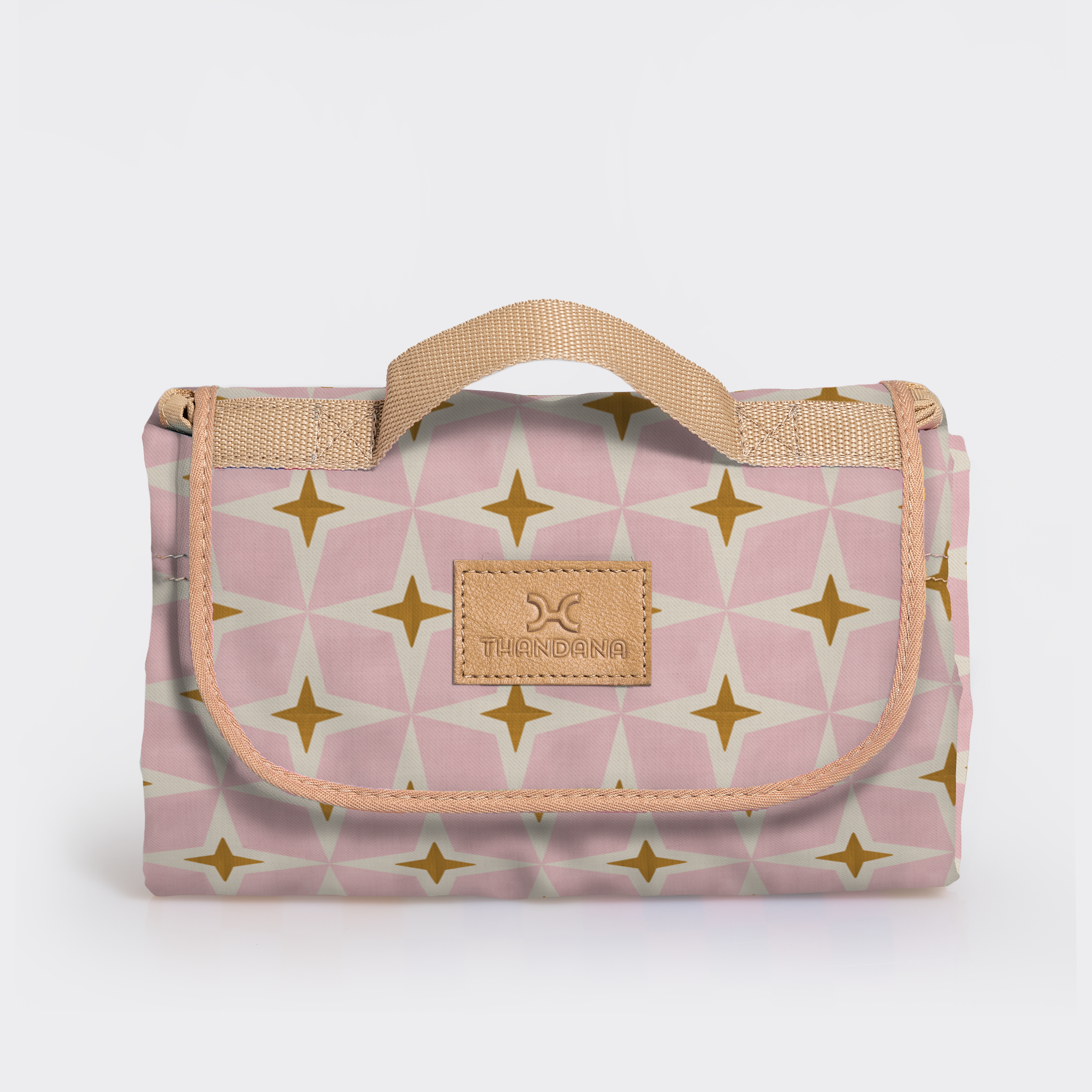 Picnic Blanket | Compact Carry 1.5m x 1.5m Nova - Blush Picnic Blanket by Thandana