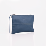 Pouch | Genuine Leather Aqua Leather Pouch by Thandana