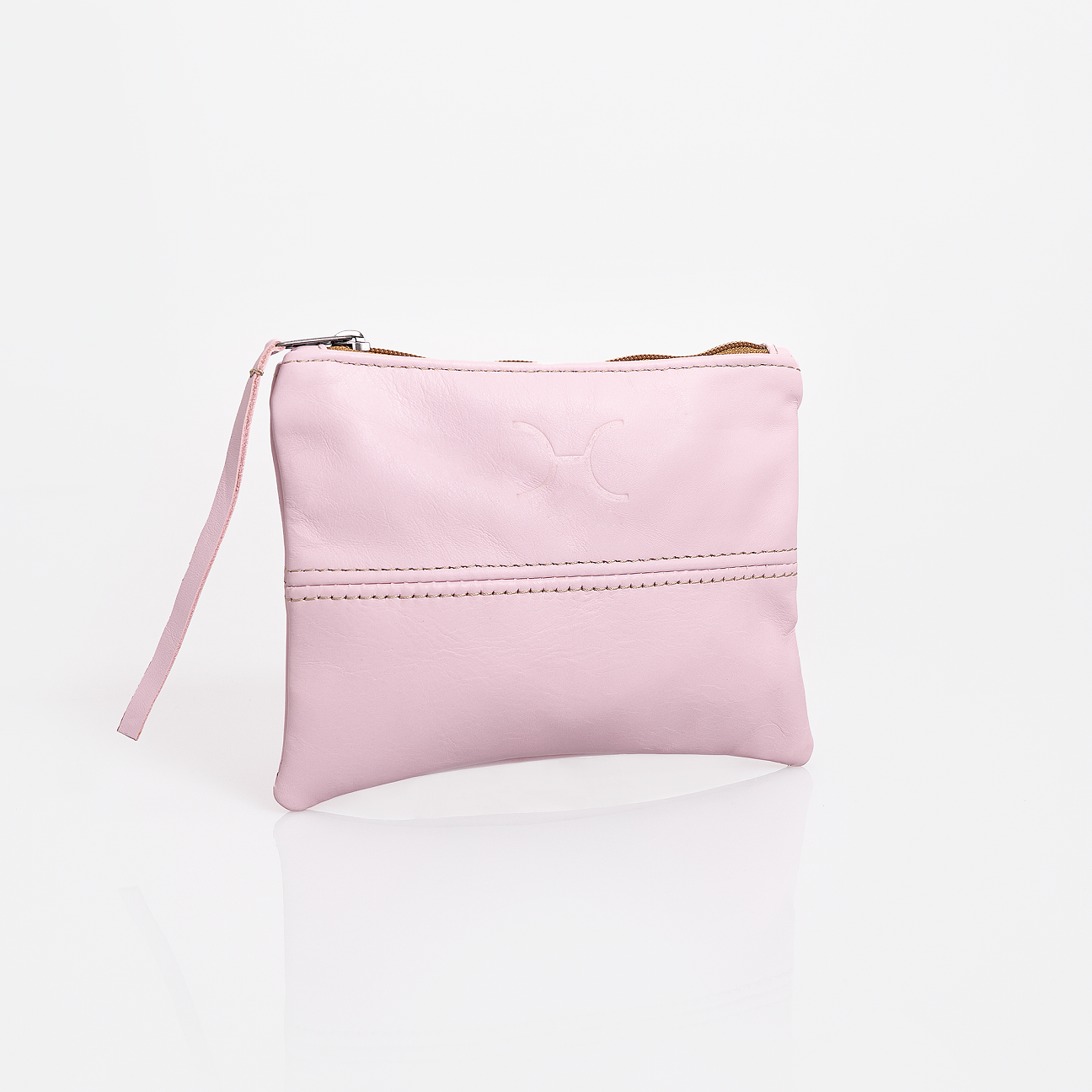 Pouch | Genuine Leather Blush Leather Pouch by Thandana