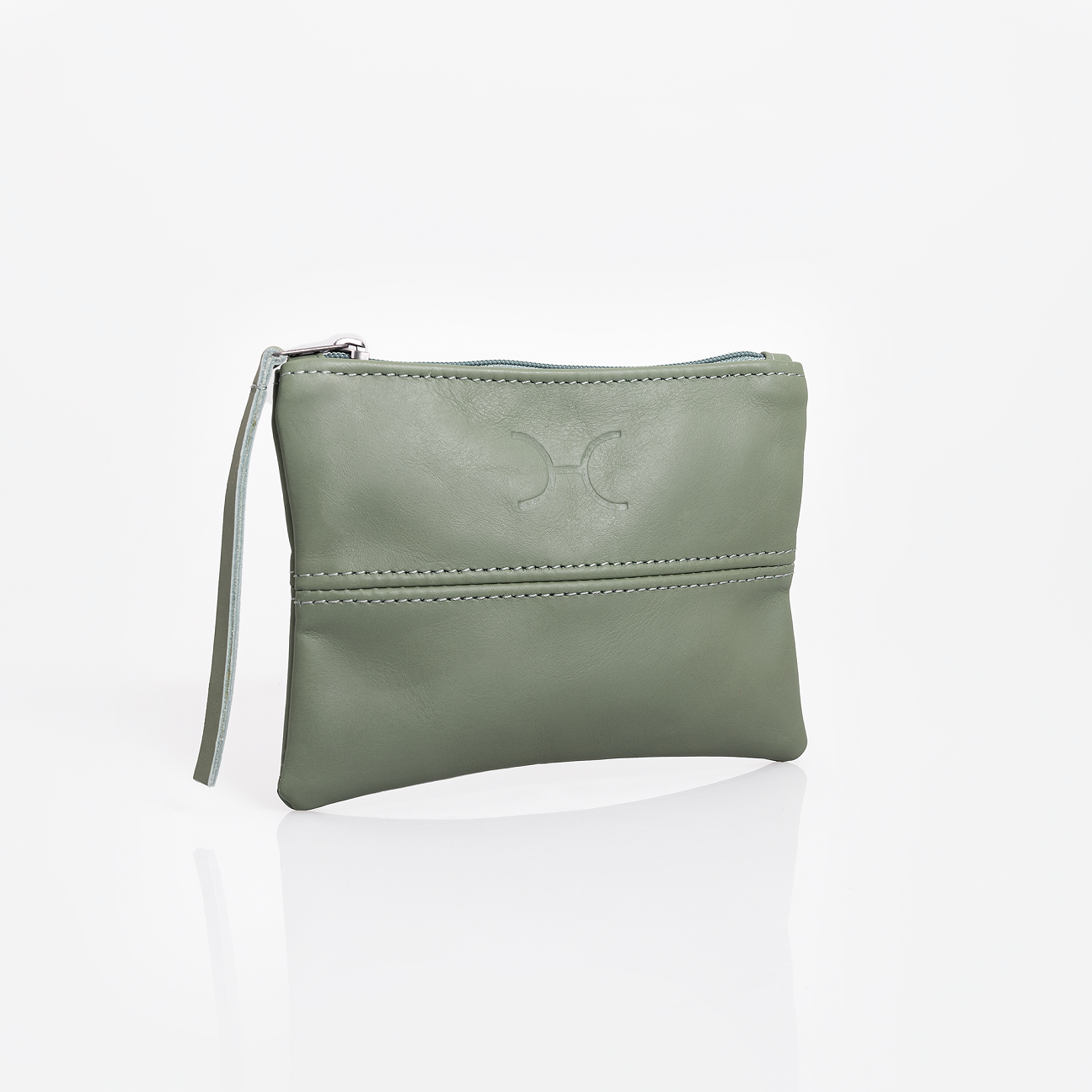 Pouch | Genuine Leather Green Leather Pouch by Thandana