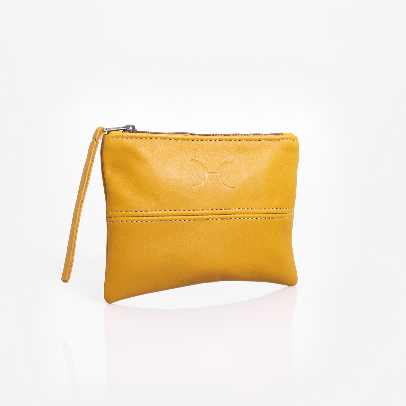 Pouch | Genuine Leather Mustard Leather Pouch by Thandana