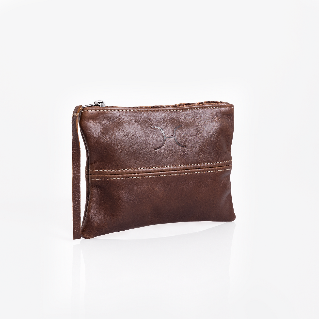 Pouch | Genuine Leather Tobac Leather Pouch by Thandana