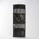 Roll Up Toiletry | Genuine Leather | Corporate Black Leather Toiletry Bag by Thandana