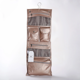 Roll Up Toiletry | Genuine Leather | Corporate Champagne Leather Toiletry Bag by Thandana