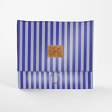 Roll Up Toiletry | Laminated Fabric with Genuine Leather | Corporate Linear - Jet / Chunky Zip Roll Up Toiletry Fabric