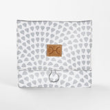 Roll Up Toiletry | Laminated Fabric with Genuine Leather | Corporate Scale Away with me - Moonstruck / Chunky Zip Roll