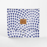 Roll Up Toiletry | Laminated Fabric with Genuine Leather Scale Away with me - Dazzling Blue / Chunky Zip Roll Up