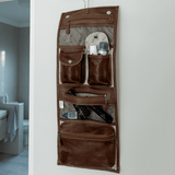 Roll Up Toiletry | Wax Canvas with Genuine Leather Toiletry Bag by Thandana