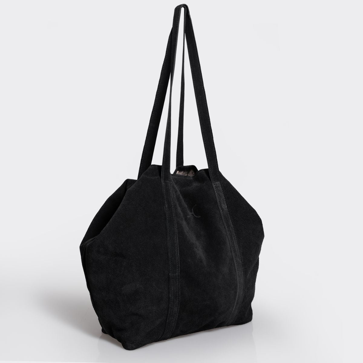 Sienna Suede Handbag | Genuine Leather Black Suede Leather Sienna Handbag by Thandana
