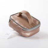 Single Toiletry | Genuine Leather Champagne Leather Toiletry Bag by Thandana