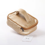 Single Toiletry | Genuine Leather Gold Leather Toiletry Bag by Thandana