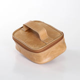 Single Toiletry | Genuine Leather Hazelnut Leather Toiletry Bag by Thandana