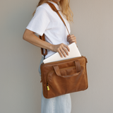 Slimline Laptop Bag 15’ | Genuine Leather Laptop Bag Leather by Thandana