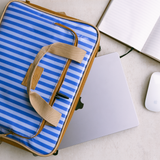 Slimline Laptop Bag 15’ | Laminated Fabric with Genuine Leather Laptop Fabric Bag by Thandana