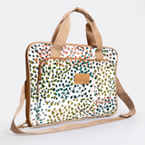 Slimline Laptop Bag 15’ | Laminated Fabric with Genuine Leather Confetti - All About Laptop Fabric Bag by Thandana