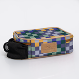 Snack Pack | Laminated Fabric with Genuine Leather Checker - Jet Snack Pack by Thandana