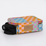 Snack Pack | Laminated Fabric with Genuine Leather Checker - Preppy Snack Pack by Thandana