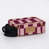 Snack Pack | Laminated Fabric with Genuine Leather Checkmate - Cherry Snack Pack by Thandana