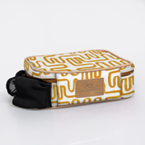 Snack Pack | Laminated Fabric with Genuine Leather Geo - Sand Snack Pack by Thandana