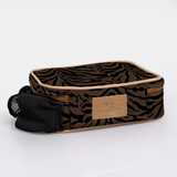 Snack Pack | Laminated Fabric with Genuine Leather Nomad Stripe - Coffee Snack Pack by Thandana