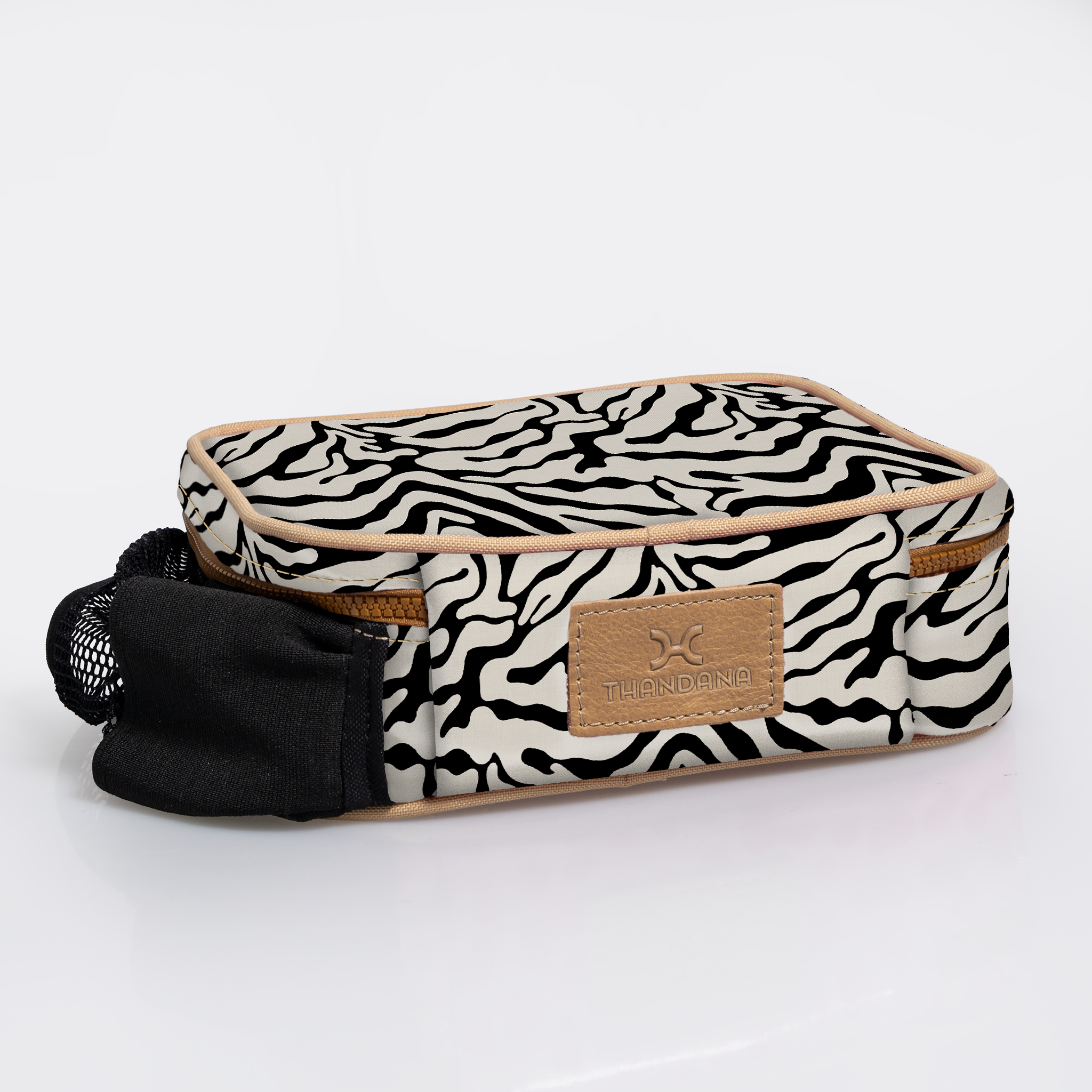Snack Pack | Laminated Fabric with Genuine Leather Nomad Stripe - Pitch Snack Pack by Thandana