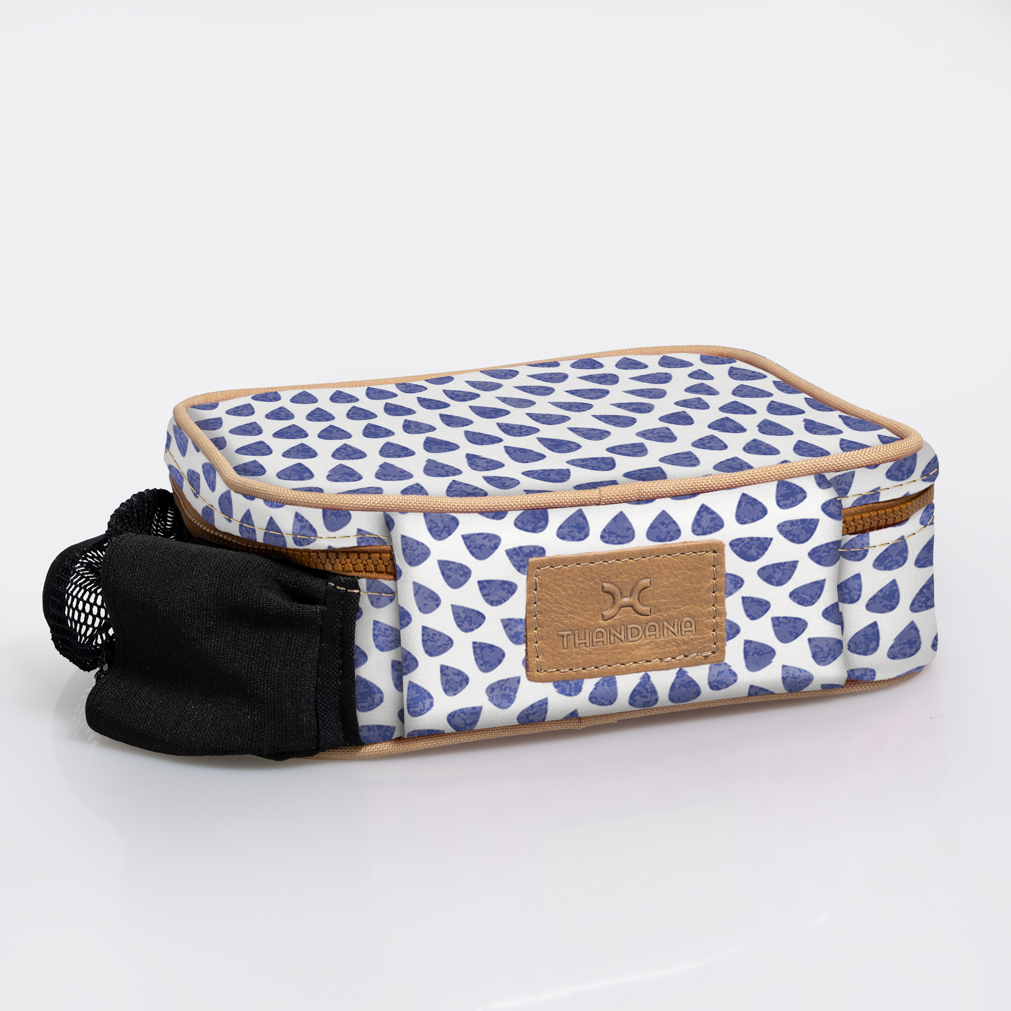 Snack Pack | Laminated Fabric with Genuine Leather Scale Away with me - Dazzling Blue Snack Pack by Thandana