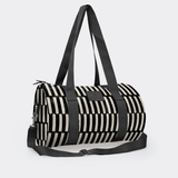 Sports & Gym Bag Black Trim | Laminated Fabric Black Webb - Indie - Pitch / Chunky Zip Luggage Bag by Thandana