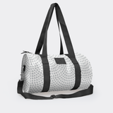 Sports & Gym Bag Black Trim | Laminated Fabric Black Webb - Scale Away - Moonstruck / Chunky Zip Luggage Bag by Thandana