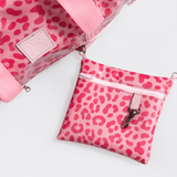 Sports & Gym Bag Pink Trim | Laminated Fabric Luggage Bag by Thandana