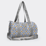 Sports & Gym Bag Silver Trim | Laminated Fabric Silver Webb - Nova - Mist Luggage Bag by Thandana
