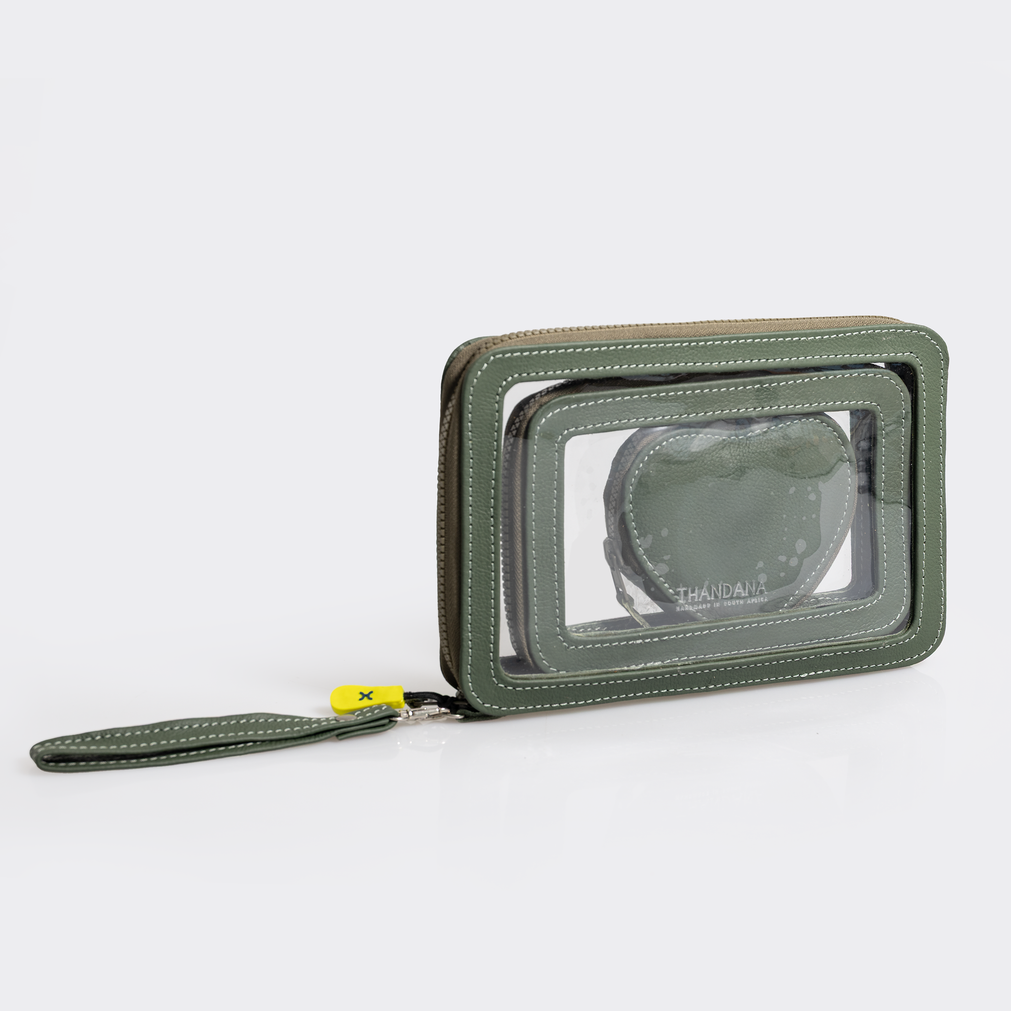 Stacker Case | Genuine Leather | Made to Order Basil Leather Travel Pouch Leather by Thandana