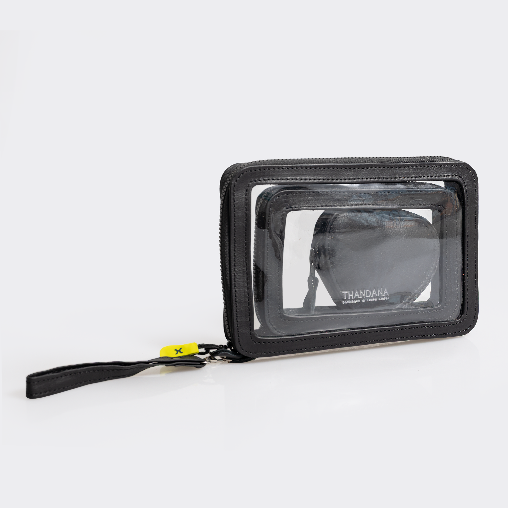 Stacker Case | Genuine Leather | Made to Order Black Leather Travel Pouch Leather by Thandana