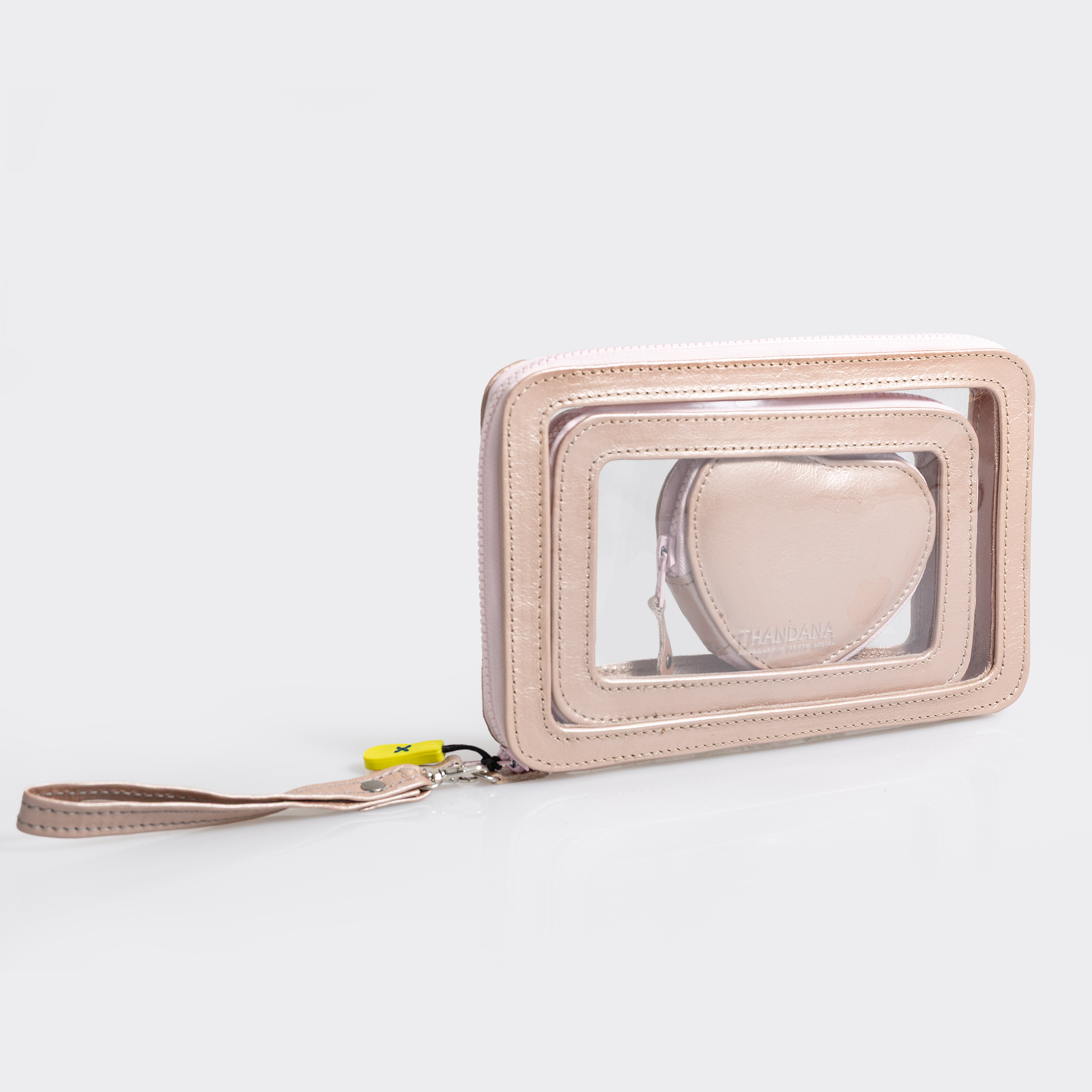 Stacker Case | Genuine Leather | Made to Order Champagne Leather Travel Pouch Leather by Thandana