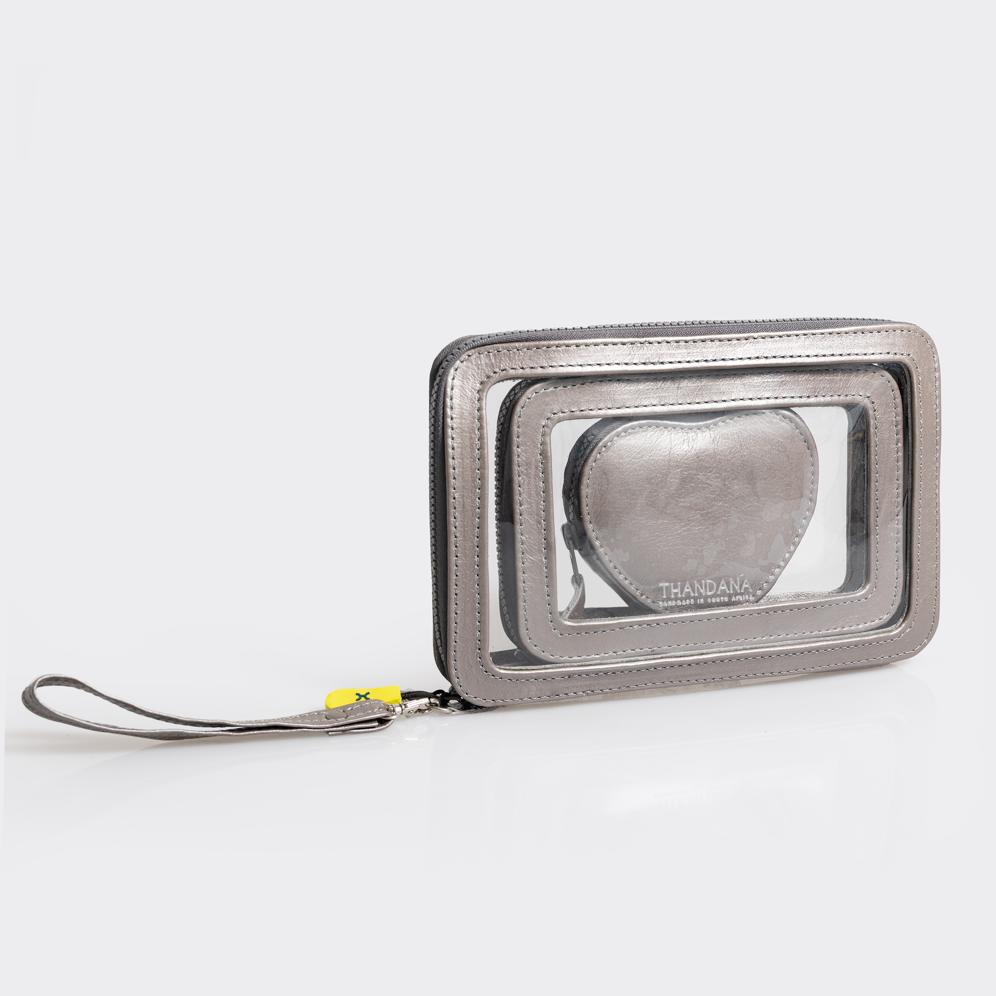 Stacker Case | Genuine Leather | Made to Order Pewter Leather Travel Pouch Leather by Thandana