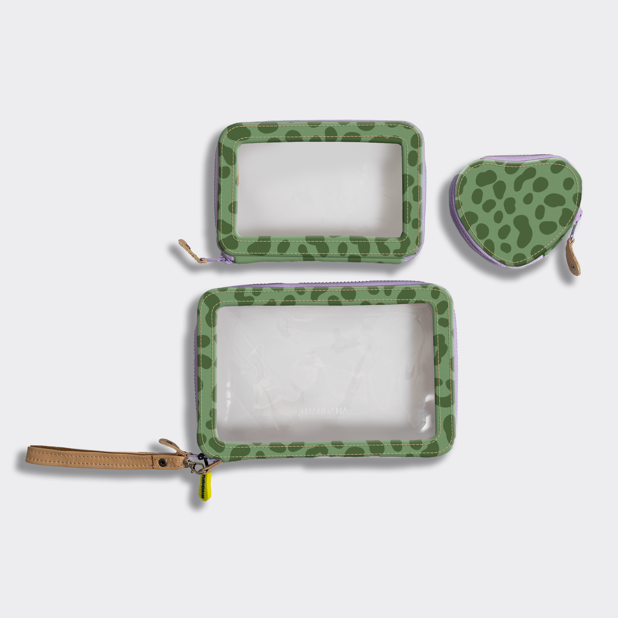 Stacker Case | Laminated Fabric Cheetah -olive Stacker Case by Thandana