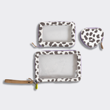 Stacker Case | Laminated Fabric | Made to Order Cheetah -white Stacker Case by Thandana