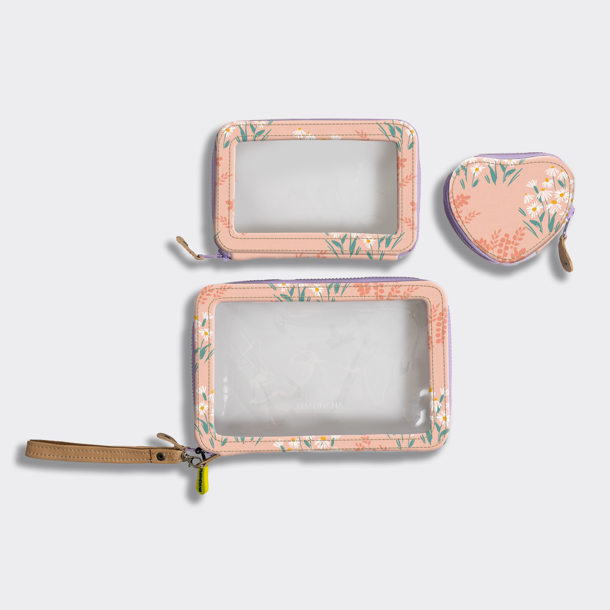 Stacker Case | Laminated Fabric | Made to Order Crazy Daisy - Blush Stacker Case by Thandana