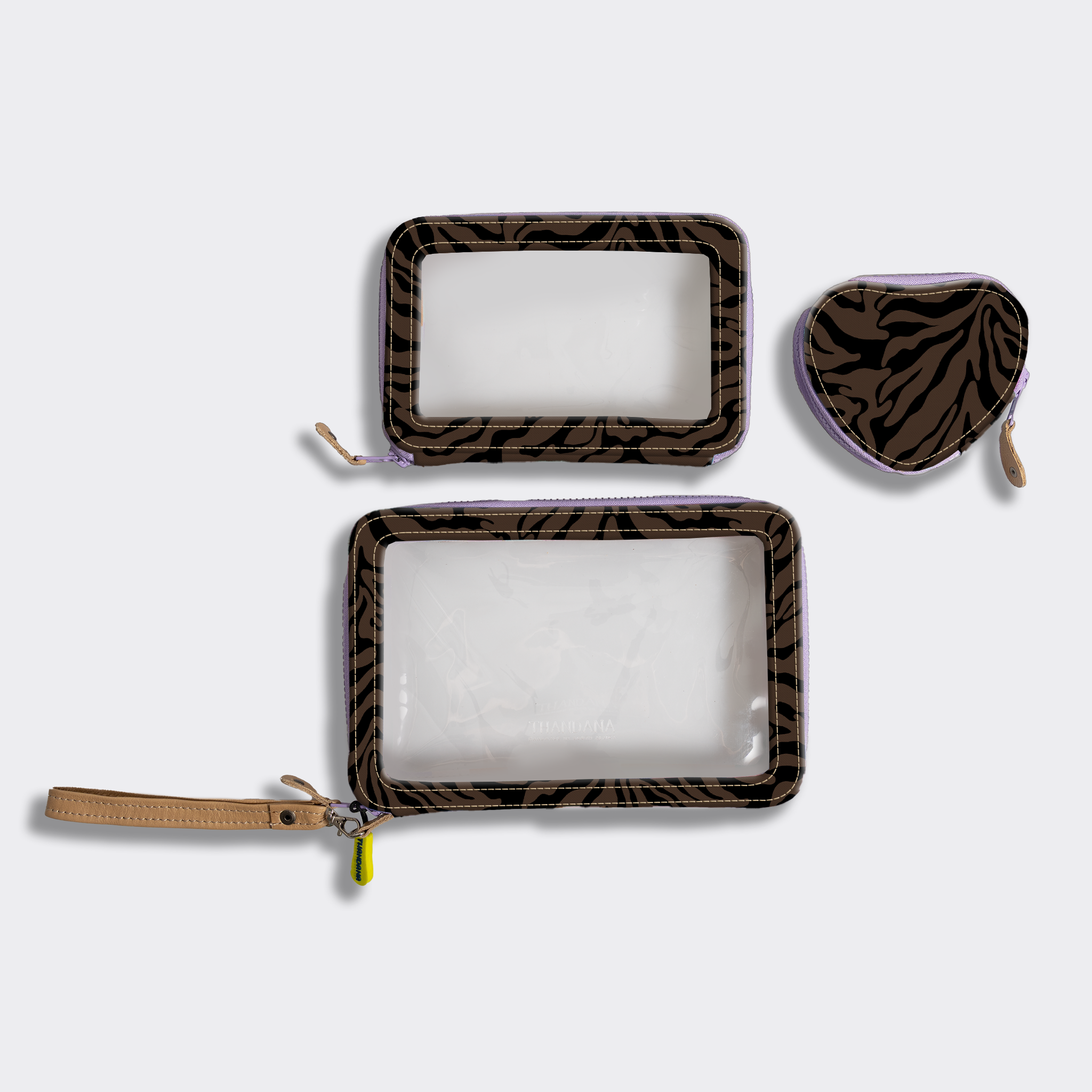 Stacker Case | Laminated Fabric | Made to Order Nomad Stripe - Coffee Stacker Case by Thandana